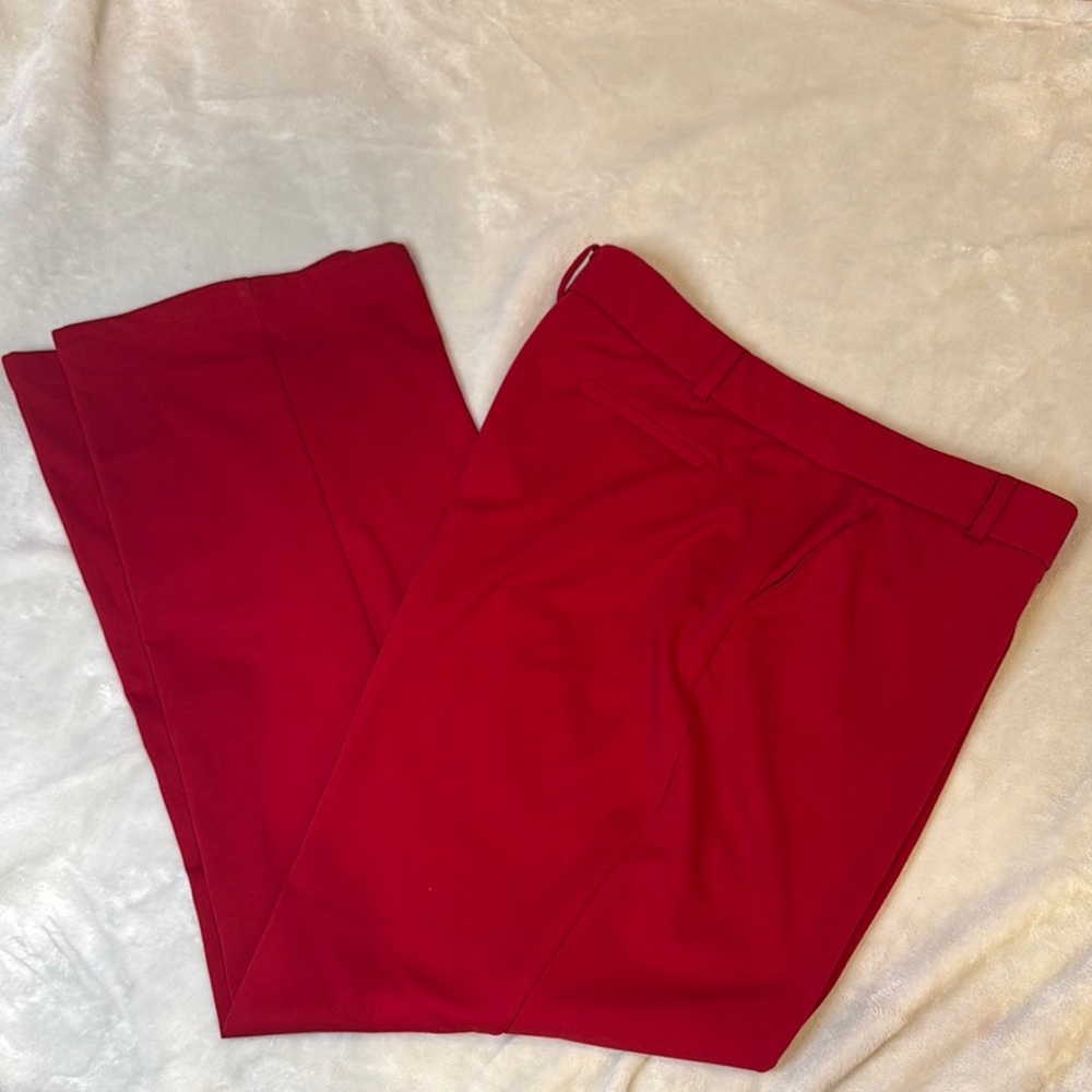 Kasper Bold Red Buttoned Slacks size XL